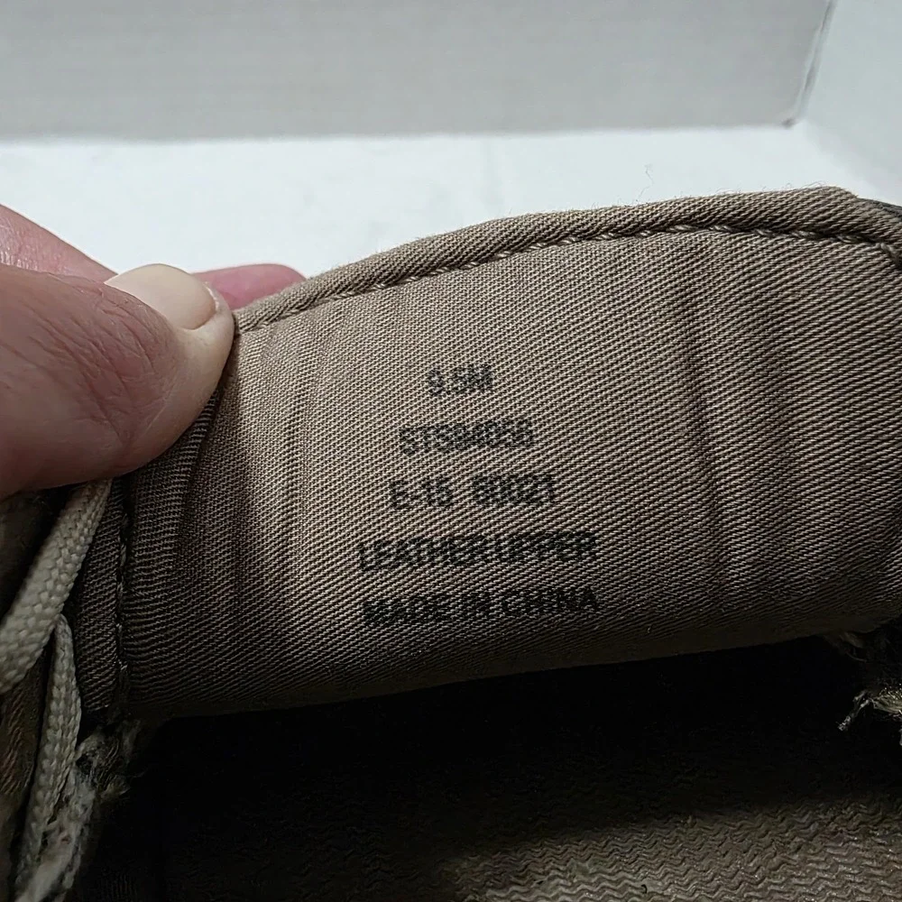 Sperry Top Sider Boat Shoes‎ Women 9.5 M Angelfish SlipOn Beige Leather STS94056